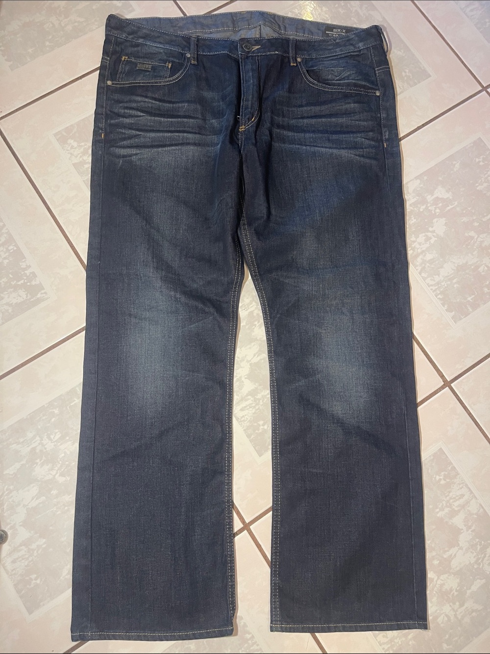 Buffalo David Bitton Men’s Straight Jeans in Dark Blue Size 42x32